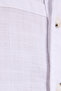 Men's Slim Fit Long sleeve Sleeve %100 Cotton Linen Texture White Shirt - 7