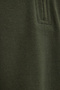 Men's standard fit regular cut cotton long sleeve zippered khaki polo collar sweatshirt - 4