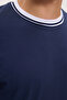 Men's Regular Fit Comfortable Cut Crew Neck 100% Cotton Navy Blue T-Shirt - 4