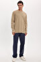 Unisex Relax Fit Comfortable Cut 100% Cotton Long Sleeve Crew Neck Black Basic Sweatshirt - 2