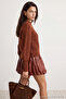 Tan Soft Textured Hair Braided Knitwear Sweater Twoaw21Kz0109 - 4