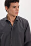 Men's Regular Fit Classic Cut Cotton Easy-Iron Dobby Smoked Shirt - 4