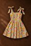 Floral Patterned Jumpsuit Dress with Tie Detail - 5