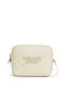 Women's Beige Shoulder Bag with Embossed Logo and Removable Shoulder Strap - 5