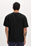 Men's Boxy Fit Loose Cut 100% Cotton Crew Neck Black T-Shirt - 8