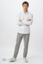 Tie-Up Waist Narrow Leg Jogger Light Grey Men's Pants Ace001261530_Agr