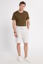 Men's Relax Fit Relaxed Cut 100% Cotton Lace-Up Waist Gray Shorts - 5