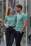 Unisex Slim Fit Slim Fit 100% Cotton Soft Textured Green Crew Neck T-Shirt - 3