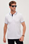 Men's Slim Fit Slim Fit 100% Cotton Soft Texture Cool-keeping Fabric Plain Pique White Polo Collar T-Shirt - 3
