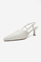 Mavero White Knitted Women's Heeled Shoes - 6