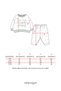 Baby Girl Top and Bottom Set with Checkerboard Pattern and Embossed Heart Print - 7