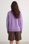 Wardrobe Essentials Lilac Wool Premium Yarn Basic Wide Fit Knitwear Sweater |   Twoaw26Kz00065 - 7