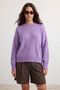 Wardrobe Essentials Lilac Wool Premium Yarn Basic Wide Fit Knitwear Sweater |   Twoaw26Kz00065 - 5