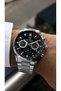 Men's Wristwatch Silver Color Case Cord Works All Functions Waterproof 3Atm Bracelet Gift - 3