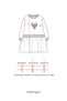 Girl's Dress with Tulle and Heart Print Detail and Buckle - 8