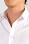 Men's Slim Fit 100% Cotton Long Sleeve Premium Satin White Shirt - 2