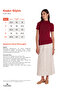 Women's Standard Fit Short Sleeve Half Turtleneck Burgundy Blouse - 2