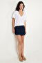 Women's White 100% Premium Cotton Soft Textured Anti-Sweat V-Neck T-Shirt - 2