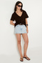 Women's Brown 100% Cotton Soft Textured Anti-Sweat V-Neck T-Shirt - 3