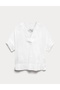 Reines Leinen V-Ausschnitt Pullover-Top - 5