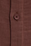 Men's relaxed fit short sleeve 100% cotton brown shirt with single pocket - 6