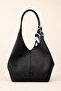 Women's Large Size Shoulder Bag with Scarf Detail, Large Volume, 2 Different Usage Tote Bags Elt07