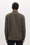 Men's Regular Fit Classic Cut Cotton Easy-Iron Dobby Khaki Shirt - 8