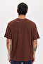 Unisex Relax Fit Comfortable Fit 100% Cotton Soft Texture Basic Crew Neck Brown T-Shirt - 7