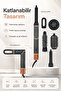 مجموعة تصفيف الشعر بمحرك BLDC قابلة للطي 6 في 1 بقوة 1500 واط طراز BE-5124 - 2