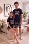 Black Wifey Shorts Lover Family Pajamas - Women's Set - 6