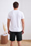 White-Black Regular Cut Cactus Printed Cotton Knitted Pajama Set Tmnss26Pt00057 - 4