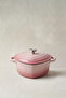 Love Cast Iron Enamelled Pot Pink 18 cm