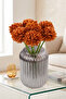 Artificial Flower Ball Chrysanthemum 7-Piece Mini Snowball Bundle 28 cm Coffee - 2