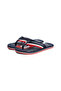 Men's Logo Printed Comfortable Sole Flip-Flops Navy Blue Slippers - 2