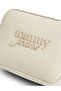 Women's Beige Shoulder Bag with Embossed Logo and Removable Shoulder Strap - 2