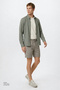 Men's Khaki Cotton Standard Fit Regular Cut Tie-Waist Side Pocket Sports Knitted Shorts - 6