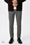 Men's Grey-Blue Cotton Slim Fit Slim Fit Dobby 5-Pocket Flexible Trousers - 2