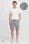 Men's Navy Blue Cotton Standard Fit Regular Cut Waist Tie Side Pocket Knitted Shorts