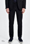 Men's Navy Blue Slim Fit Mono Collar Suit with Pocket and Seersucker Pattern, Flexible and Stretchable - 5