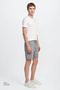 Men's Navy Blue Cotton Standard Fit Regular Cut Waist Tie Side Pocket Knitted Shorts - 4
