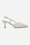 Mavero White Knitted Women's Heeled Shoes - 4