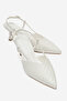 Mavero White Knitted Women's Heeled Shoes