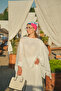 Women's Detailed Belted Suit White - 8