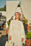 Women's Detailed Belted Suit White - 10