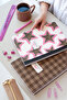 A4 Spiral Cardboard Cover Set of 2 Checkered School Notebooks 80 Sheets, Star Leopard with Lesson Schedule - 5