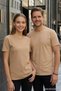 Unisex Slim Fit Slim Fit 100% Cotton Soft Textured Mink Color Crew Neck T-Shirt - 8