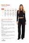 Women's Relax Fit Comfortable Cut Modal Fabric High Waist Wide Leg Black Pants - 3
