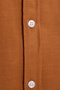 Men's Slim Fit Slim Fit Long Sleeve 100% Cotton Linen Texture Buttoned Lapel Brick Color Shirt - 7