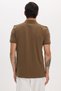 Men's Slim Fit Premium Series 100% Cotton Soft Texture Mercerized Brown Polo Collar T-Shirt - 6