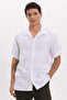Men's Relax Fit Comfortable Cut 100% Cotton Muslin Fabric Short Sleeve Striped Shirt